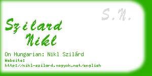 szilard nikl business card